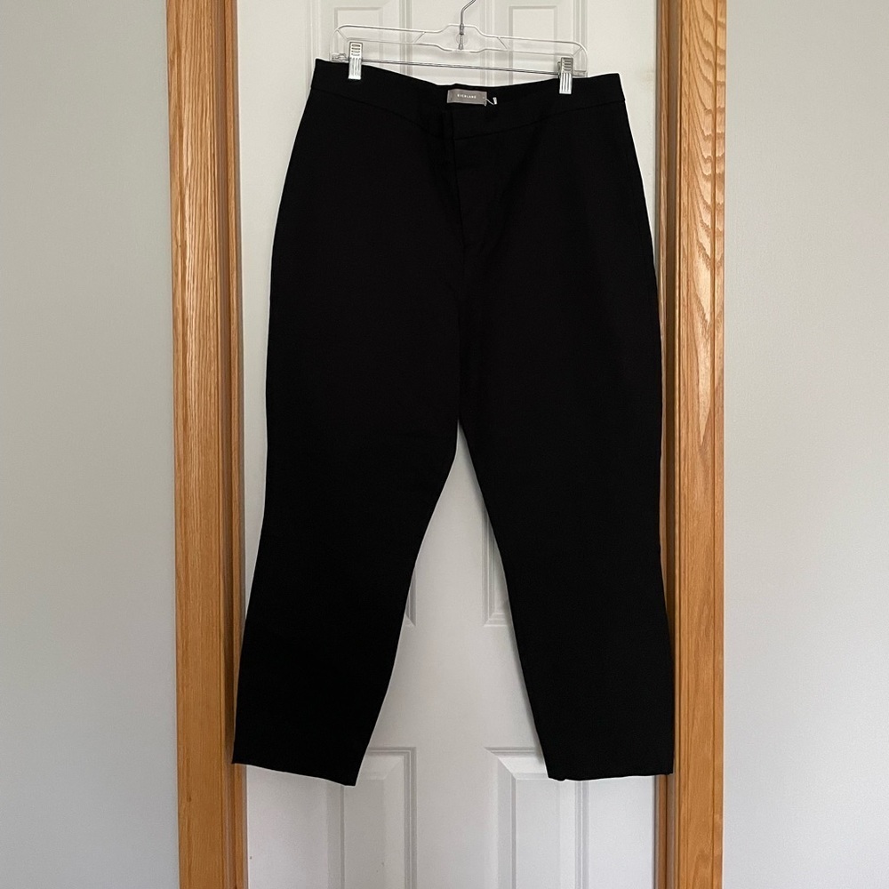 Everlane The Side-Zip Stretch Cotton Pant Black Size 16